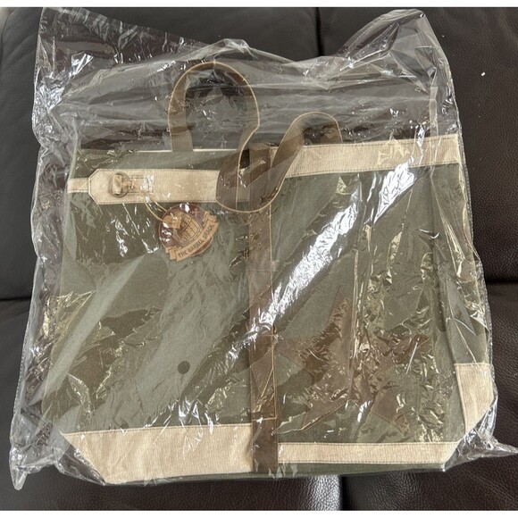 The Orion by The Barrel Shack Canvas & Leather Shoulder Tote Bag MSRP $210 NEW - Picture 7 of 7